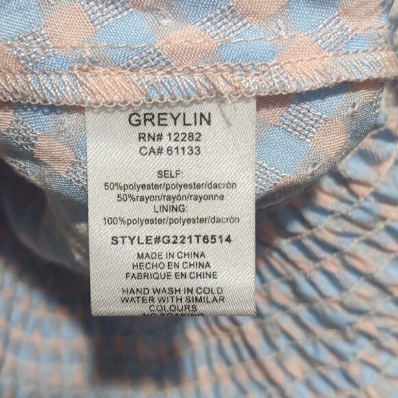 Nwt Greylin | Trina Gingham Top with Oversized Collar - Picture 9 of 14